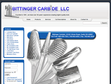 Tablet Screenshot of bittingercarbide.com